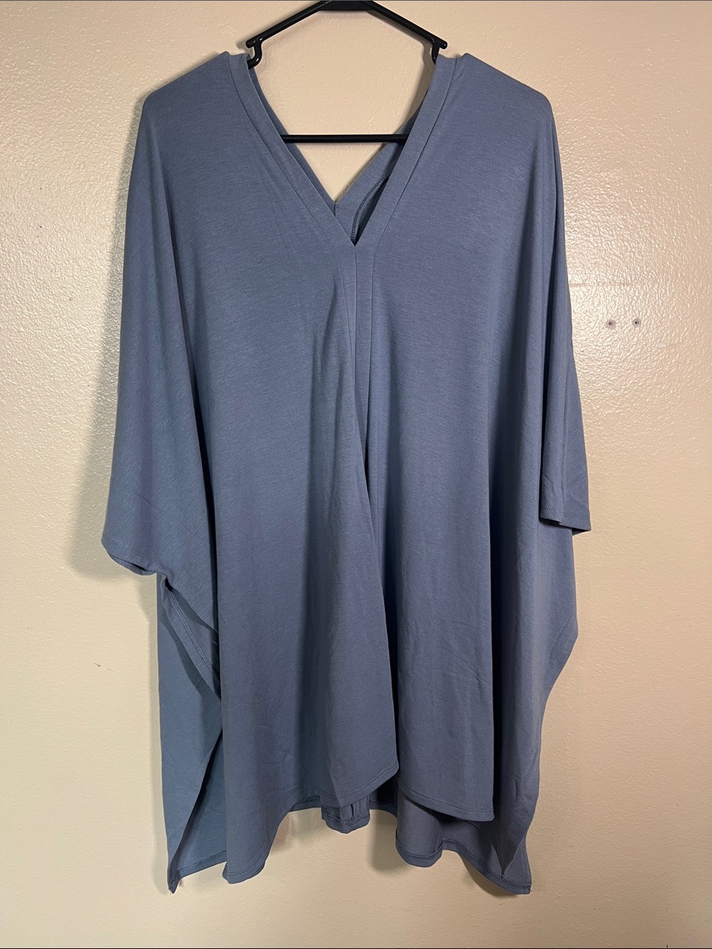 Zenana Outfitters Light Blue V-Neck Flowing Tunic